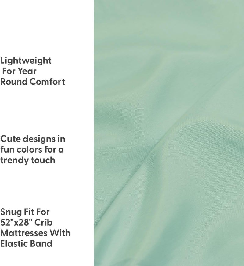 The Peanut Shell Crib Sheets, Neutral, Fitted Baby Bed Sheet Set, Standard Size Crib Mattress, 52x28, Boho Nursery Decor, 4 Pack in White, Green, Brown, Teal - Image 3